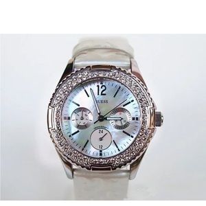 GUESS Swarovski Crystal Rock Candy G Logo MOP Ladies Watch